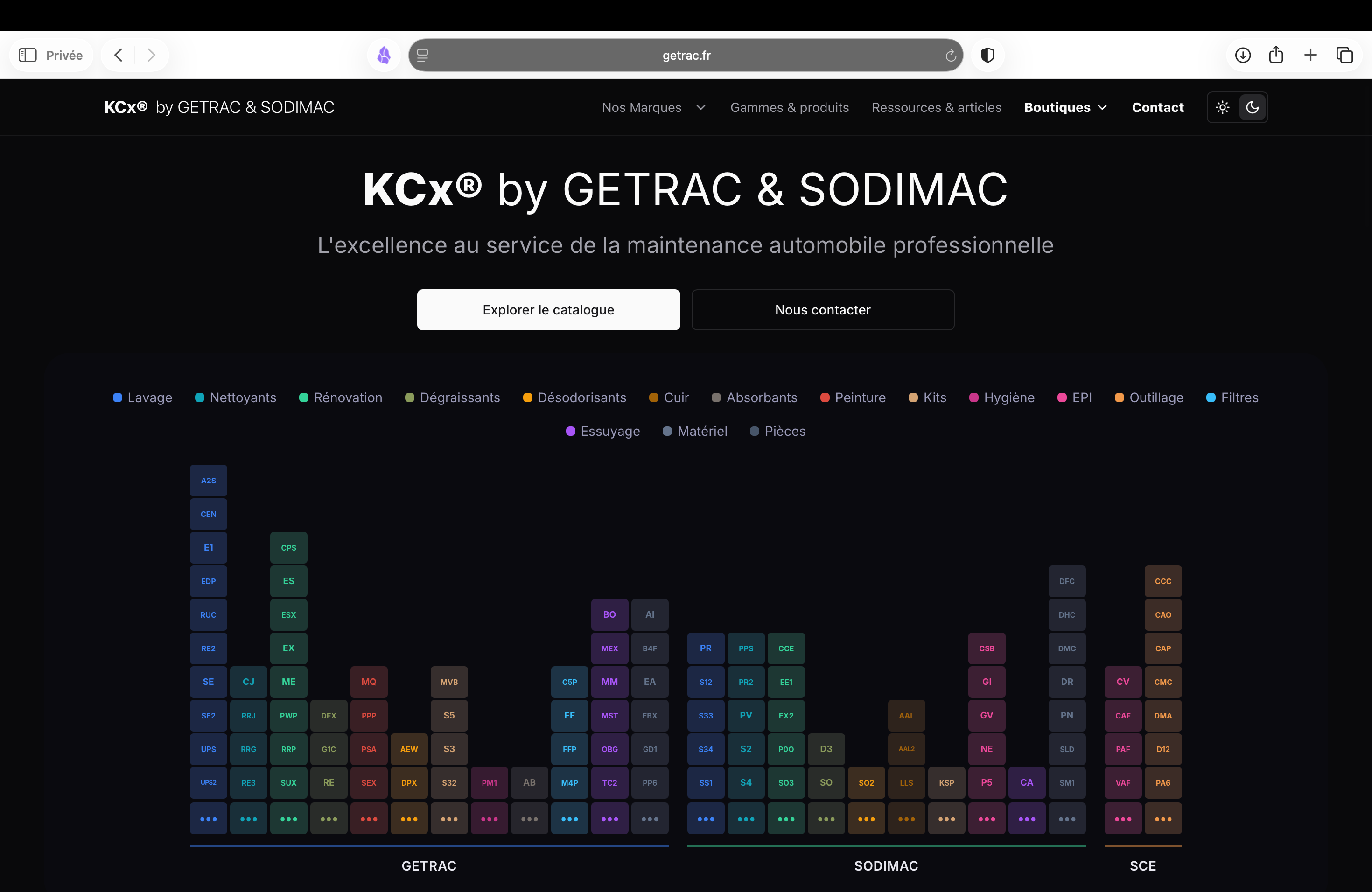 KCX by GETRAC website project preview