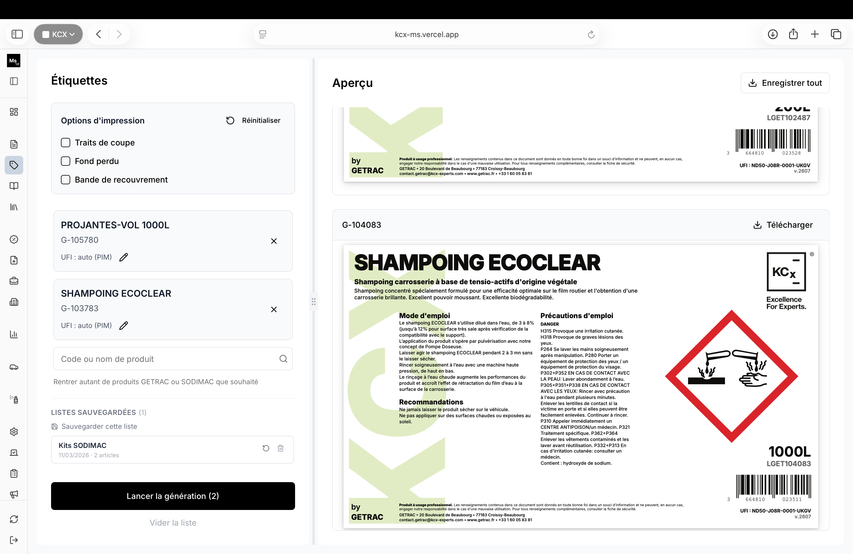 KCX Marketing Layout System project preview